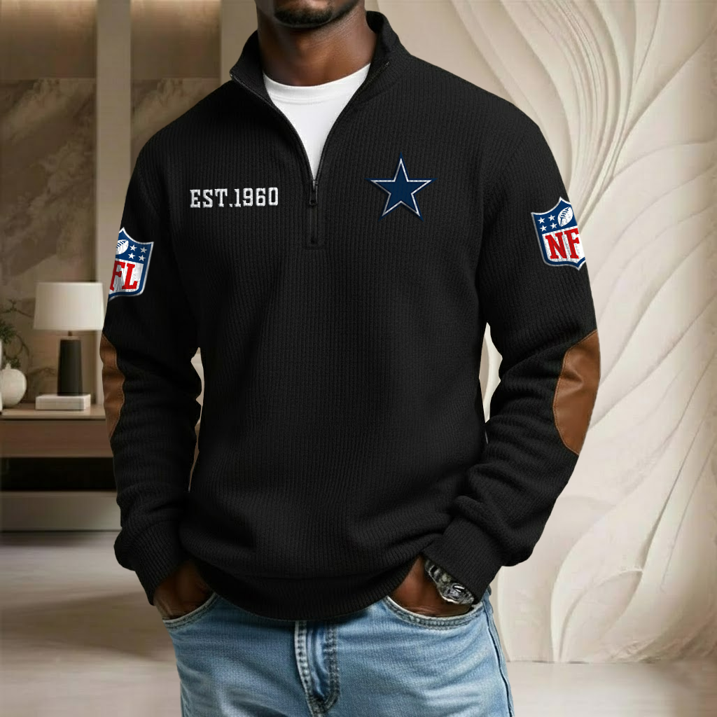 NFL x DAL EST Stand Collar Half-zip Sweatshirt HLP HLPHUONG