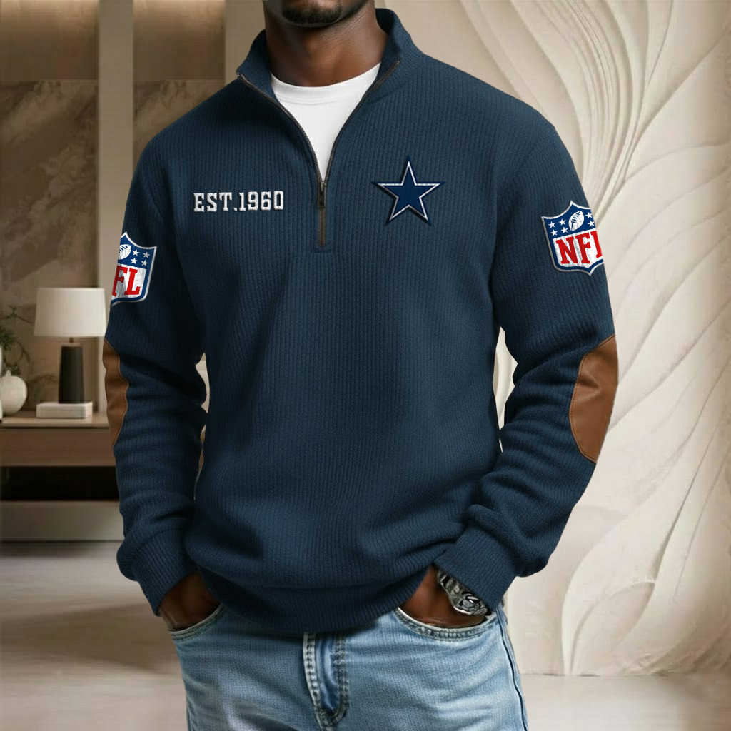 NFL x DAL EST Stand Collar Half-zip Sweatshirt HLP HLPHUONG