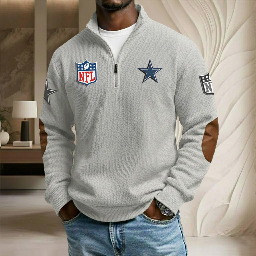 NFL x DAL Stand Collar Half-zip Sweatshirt HLP HLPHUONG