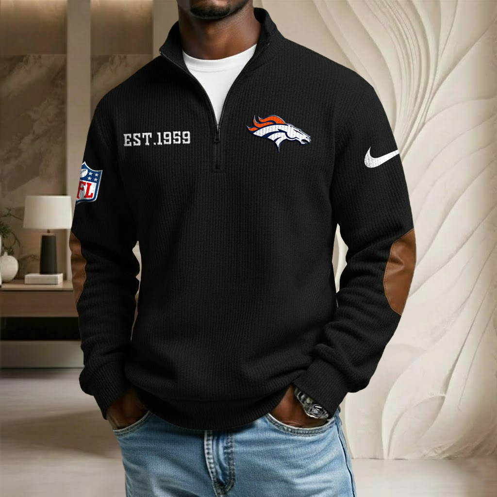 NFL x DEN EST Year Stand Collar Half-zip Sweatshirt HLP HLPHUONG