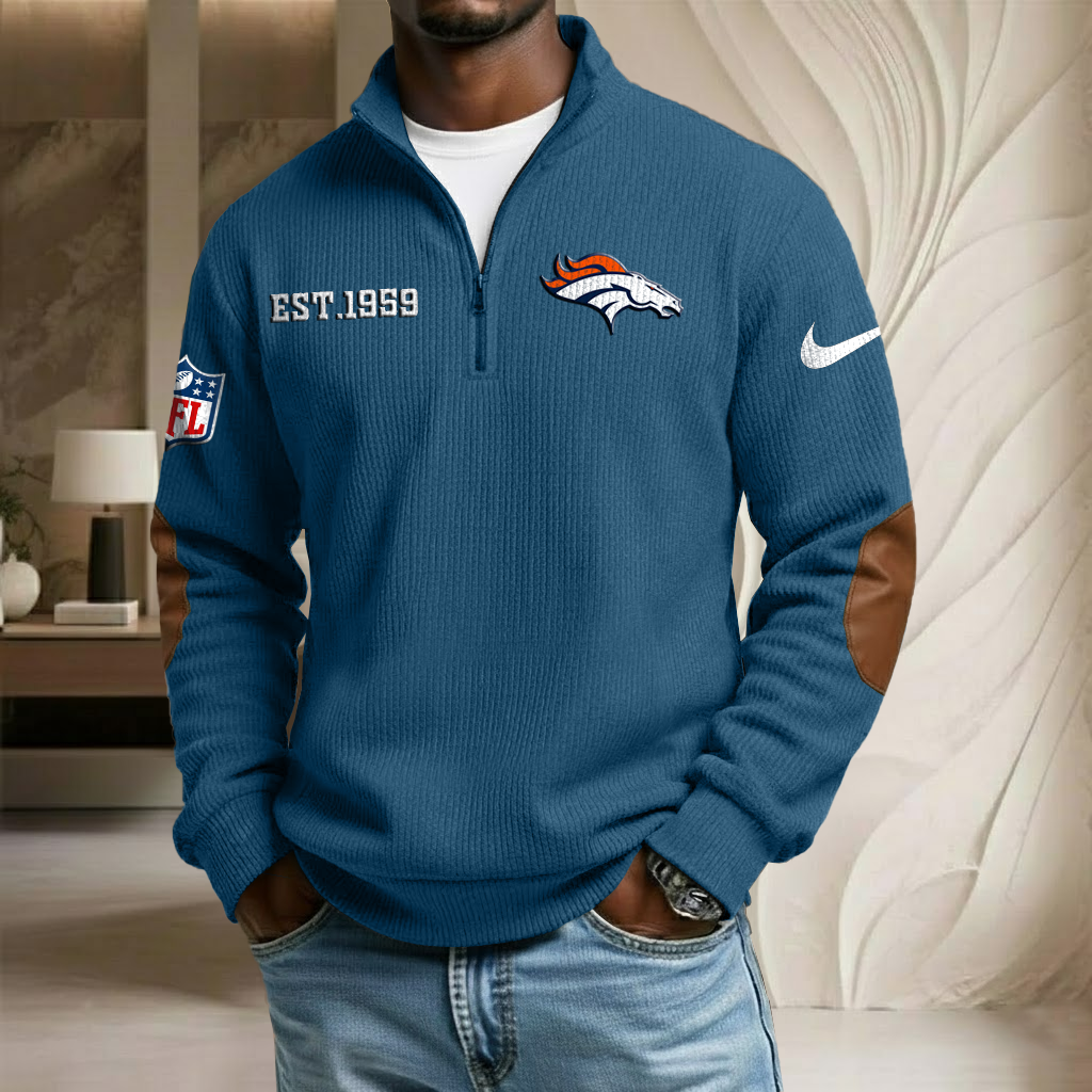 NFL x DEN EST Year Stand Collar Half-zip Sweatshirt HLP HLPHUONG