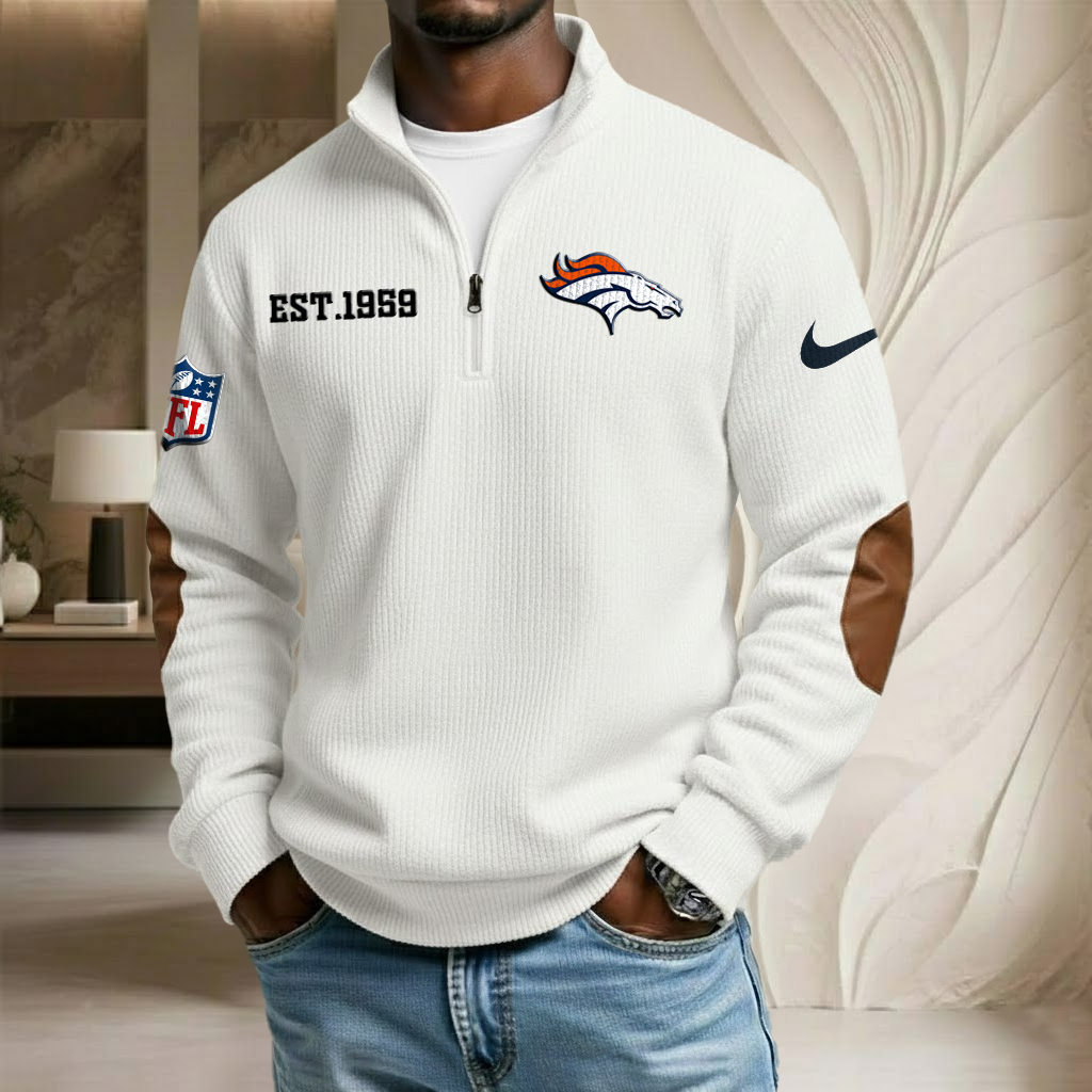 NFL x DEN EST Year Stand Collar Half-zip Sweatshirt HLP HLPHUONG