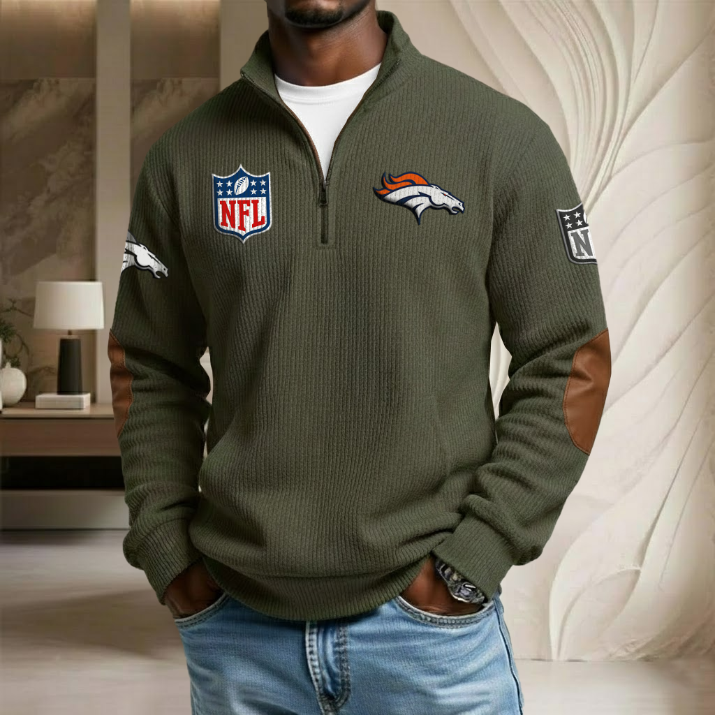NFL x DEN Stand Collar Half-zip Sweatshirt HLP HLPHUONG