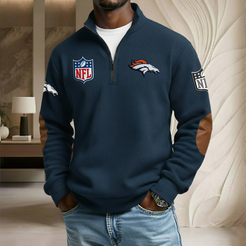 NFL x DEN Stand Collar Half-zip Sweatshirt HLP HLPHUONG