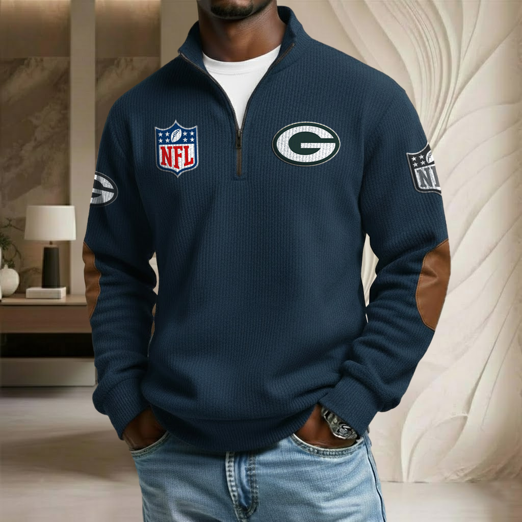 NFL x GB Stand Collar Half-zip Sweatshirt HLP HLPHUONG
