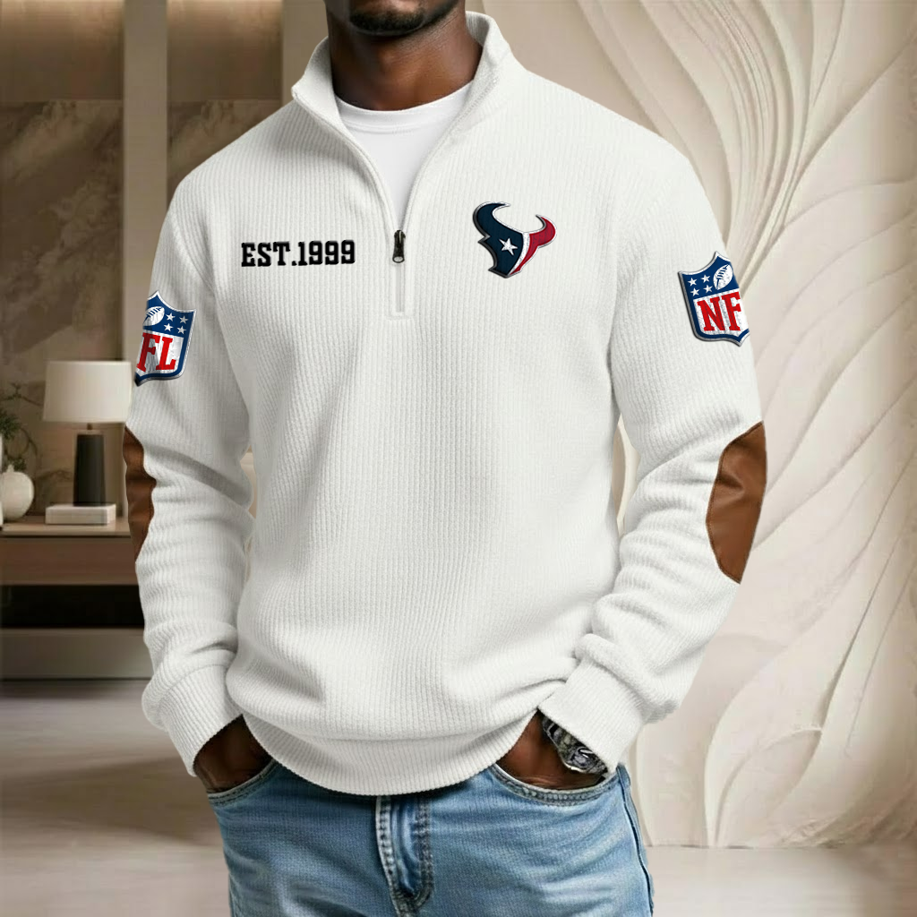NFL x HOU EST Stand Collar Half-zip Sweatshirt HLP HLPHUONG