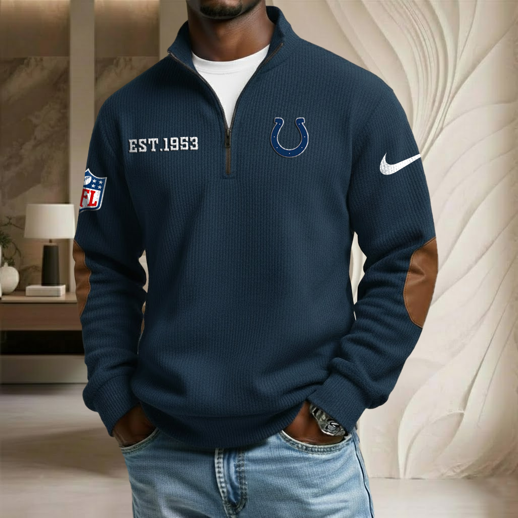 NFL x IND EST Year Stand Collar Half-zip Sweatshirt HLP HLPHUONG