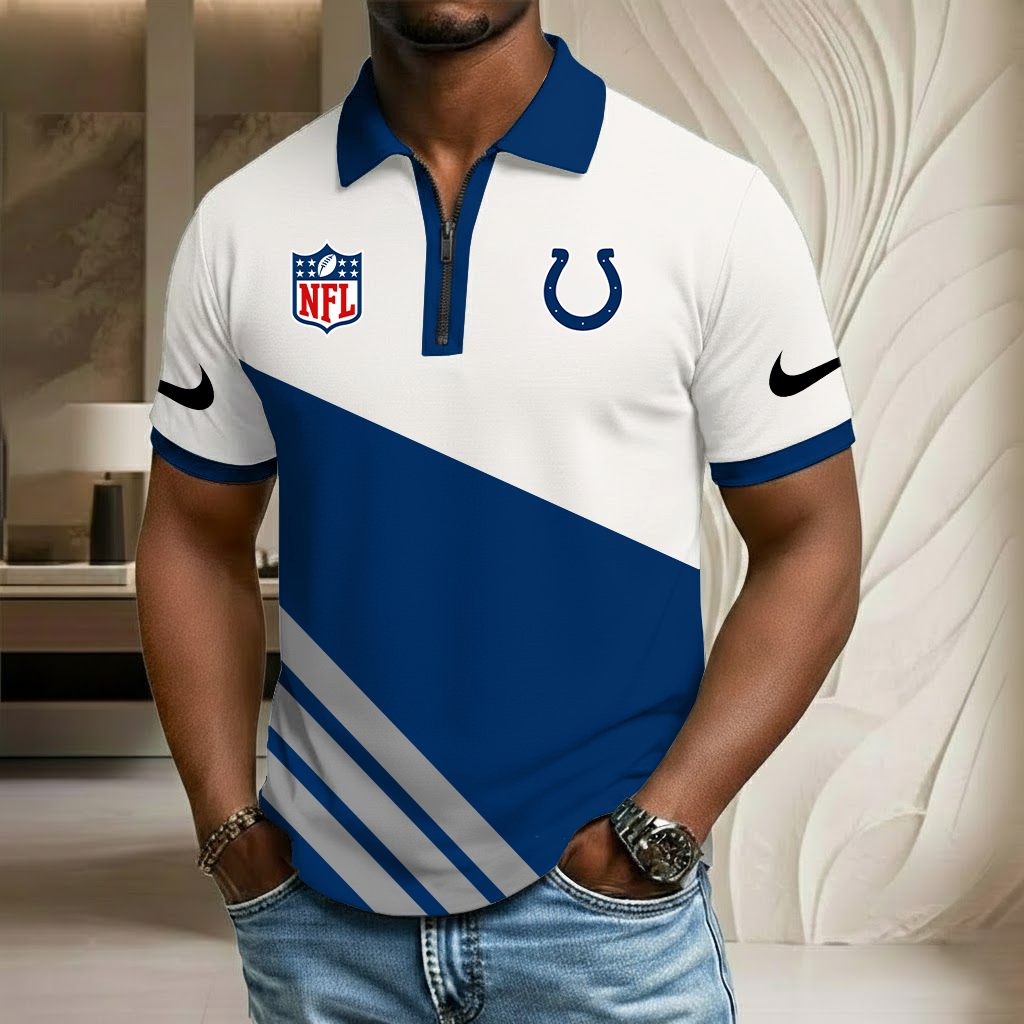 NFL x IND Sport Zip Polo Golf Shirt HLP HLPHUONG