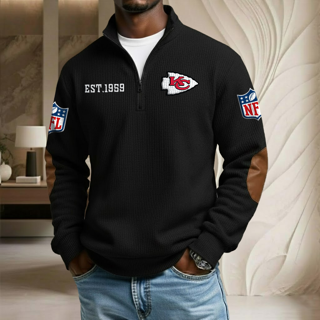 NFL x KC EST Stand Collar Half-zip Sweatshirt HLP HLPHUONG