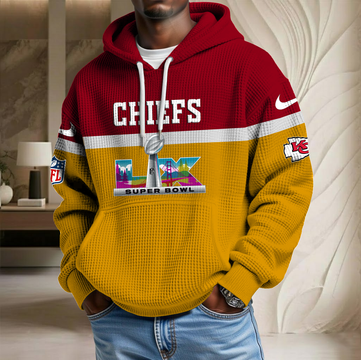 NFL x KC SB LX Waffle Hoodie HLP HLPHUONG
