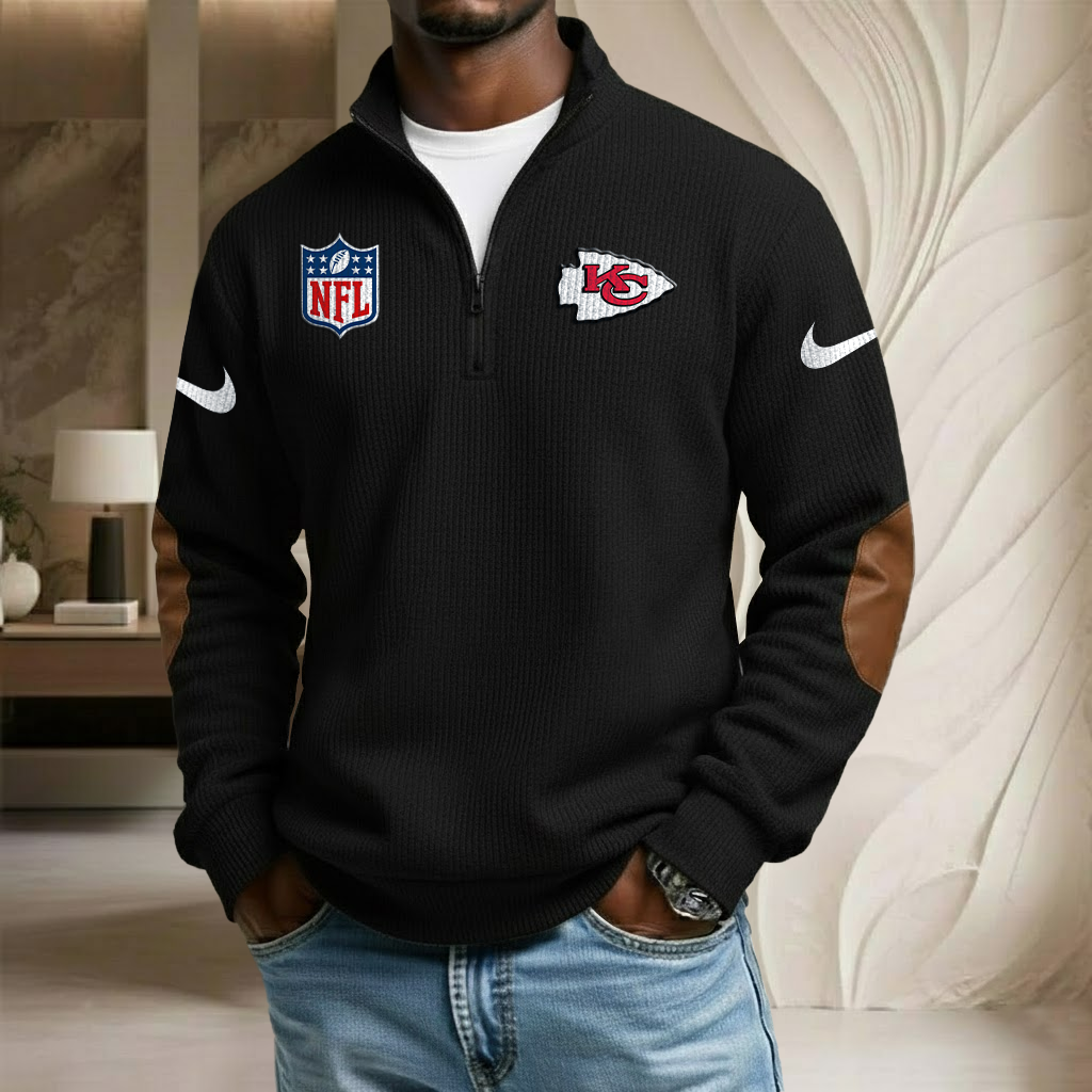 NFL x KC Sport Team Stand Collar Half-zip Sweatshirt HLP HLPHUONG