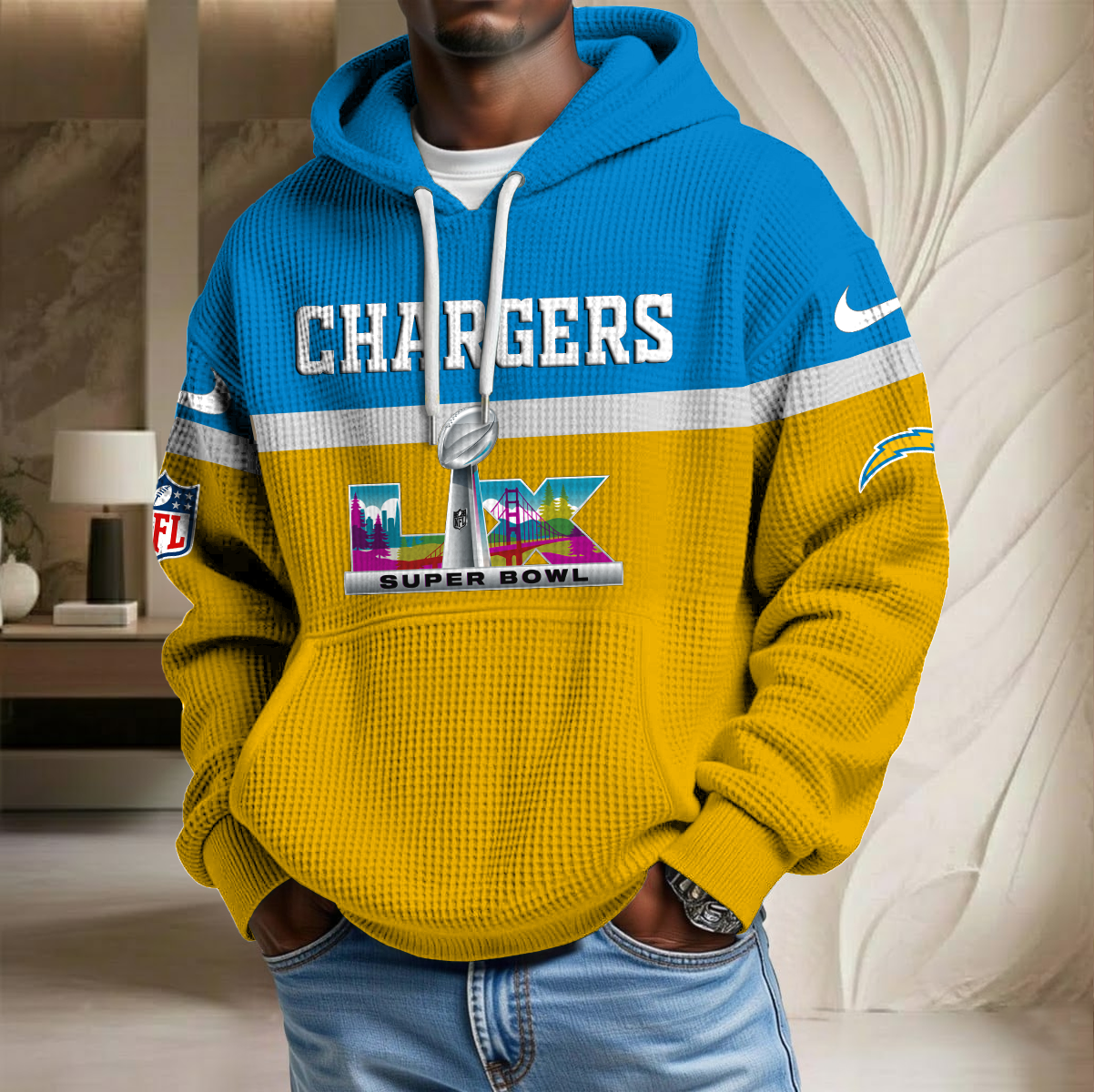 NFL x LAC SB LX Waffle Hoodie HLP HLPHUONG