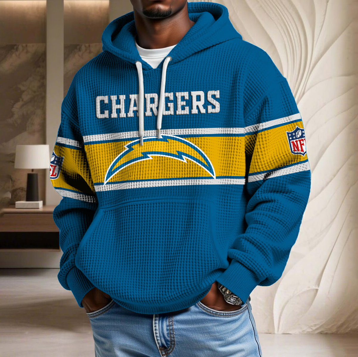 NFL x LAC Waffle Hoodie HLP HLPHUONG