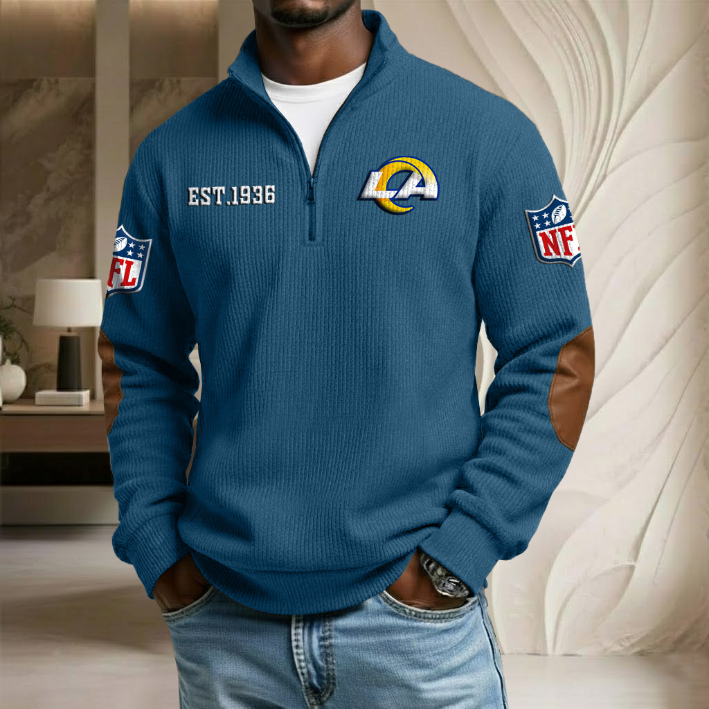 NFL x LAR EST Stand Collar Half-zip Sweatshirt HLP HLPHUONG