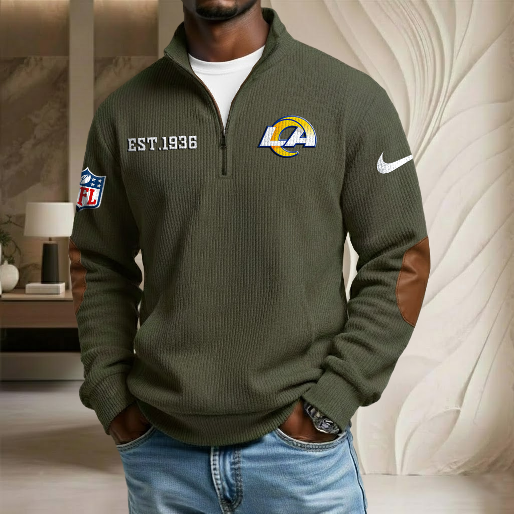 NFL x LAR EST Year Stand Collar Half-zip Sweatshirt HLP HLPHUONG