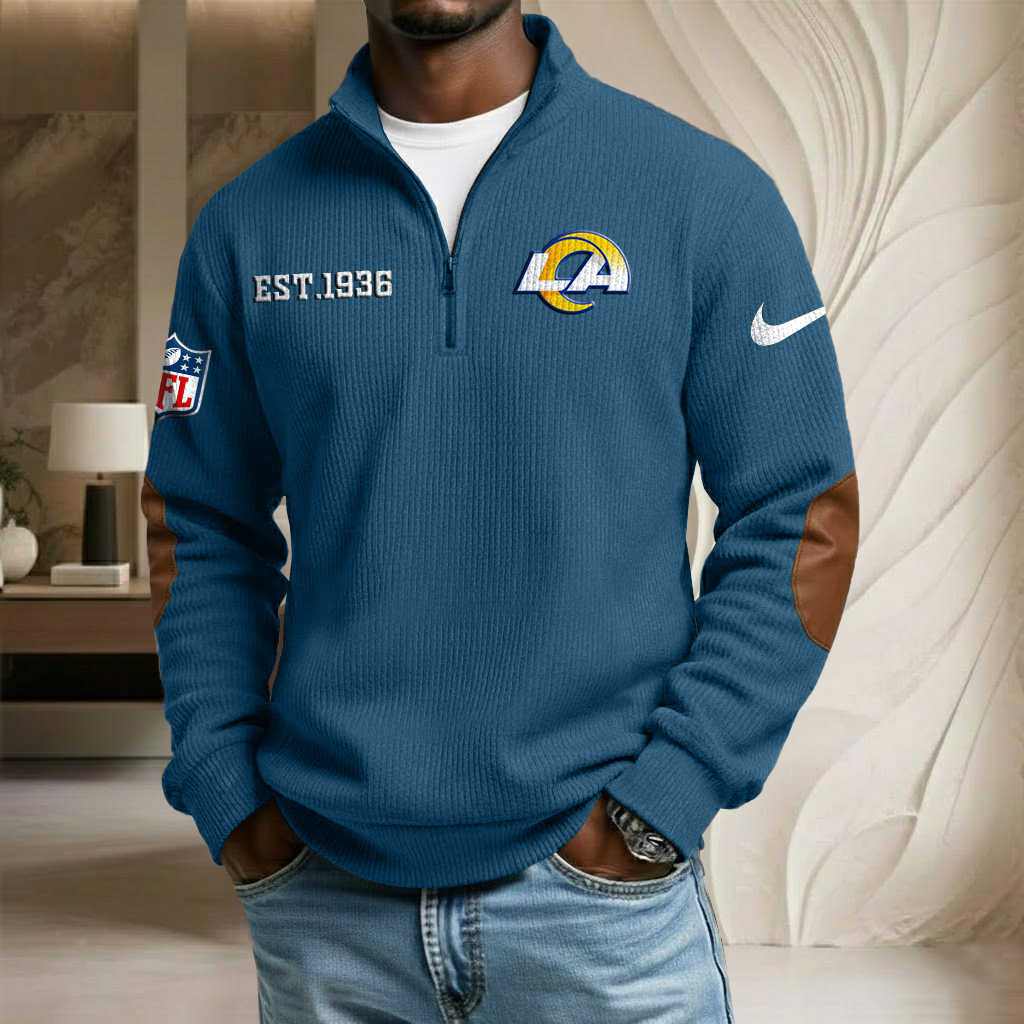 NFL x LAR EST Year Stand Collar Half-zip Sweatshirt HLP HLPHUONG