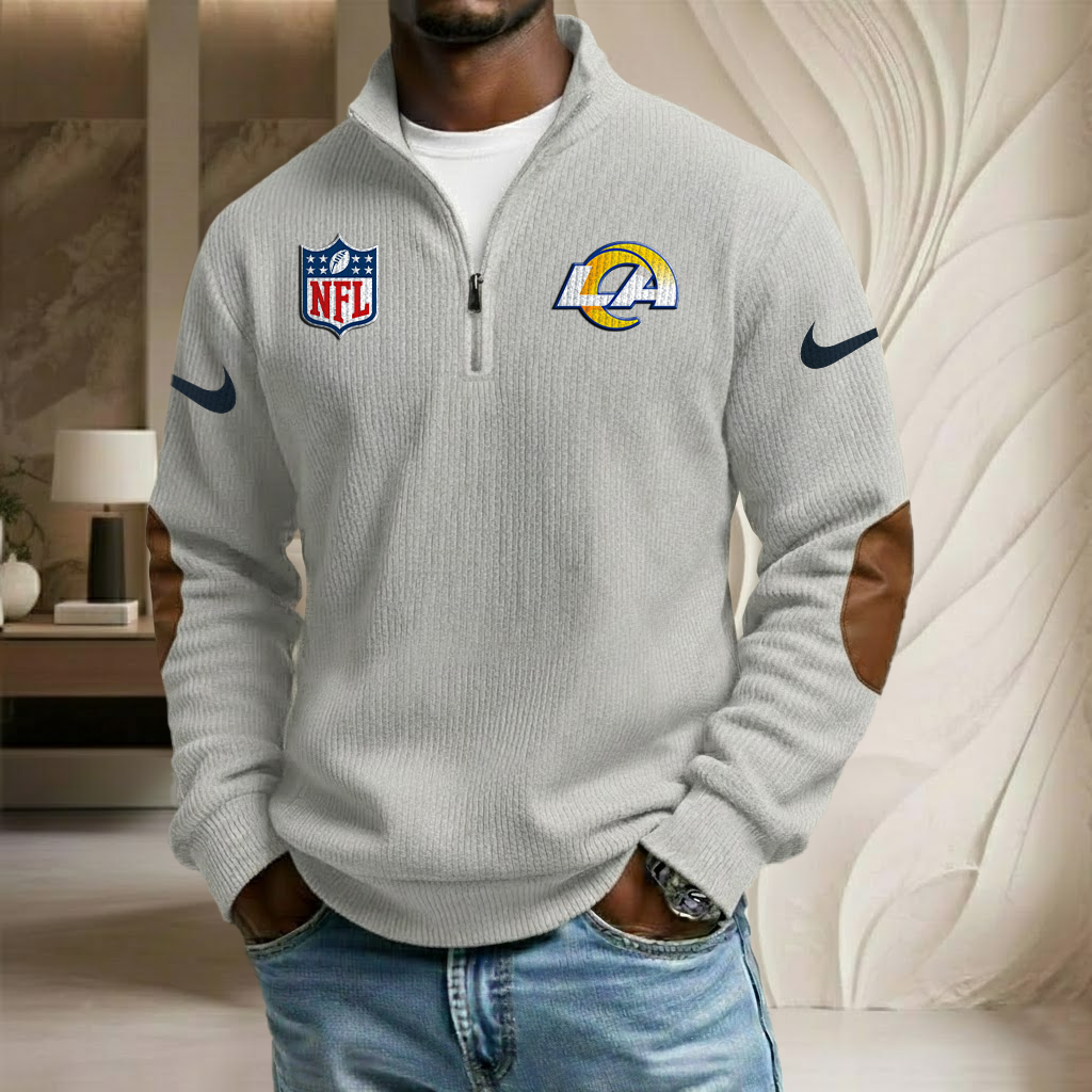 NFL x LAR Sport Team Stand Collar Half-zip Sweatshirt HLP HLPHUONG