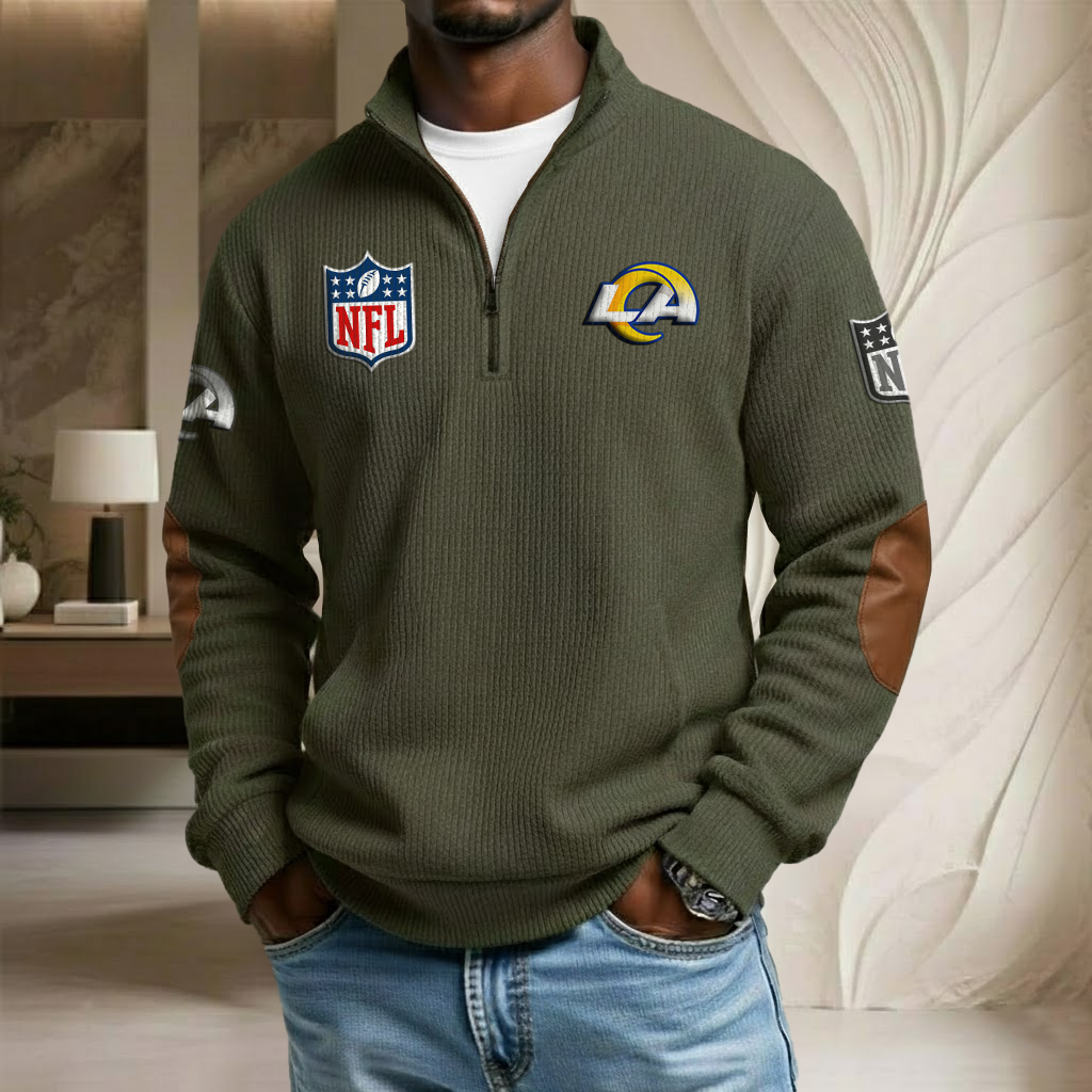NFL x LAR Stand Collar Half-zip Sweatshirt HLP HLPHUONG