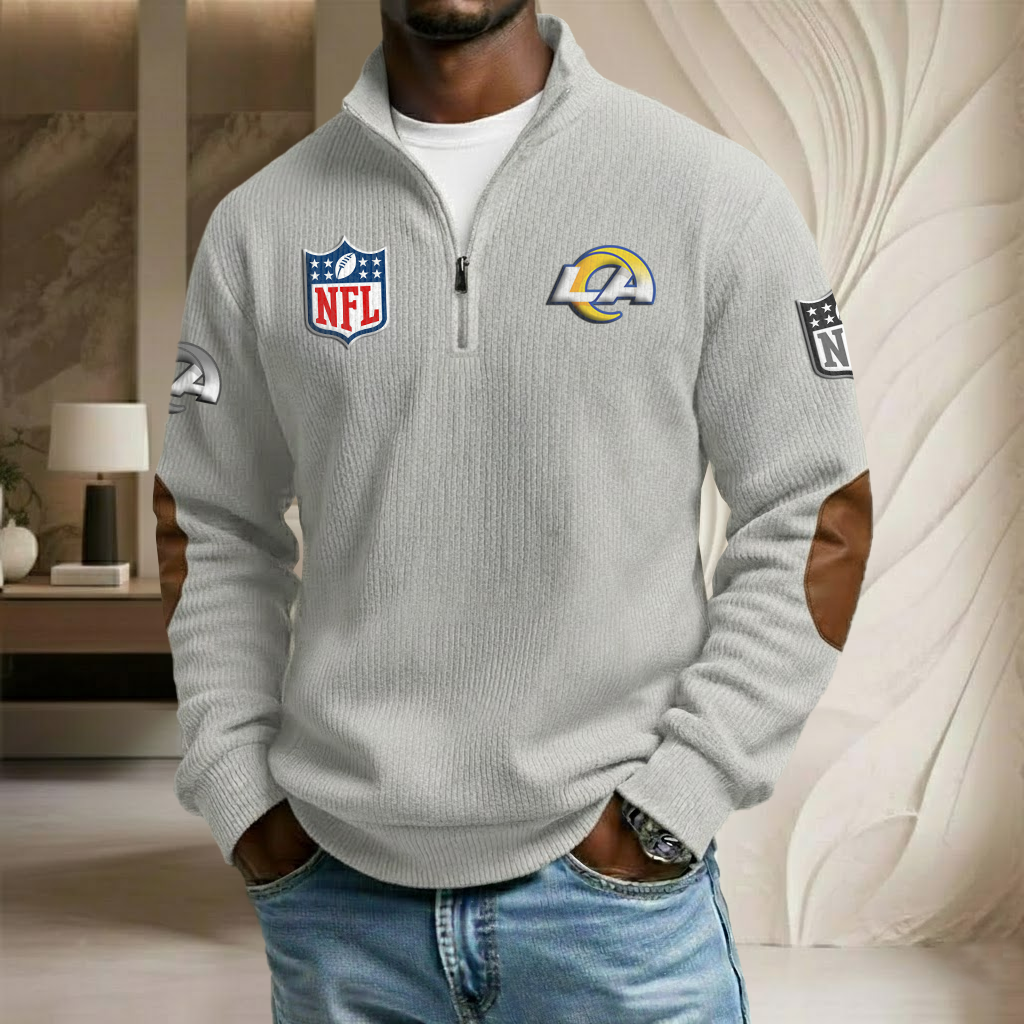 NFL x LAR Stand Collar Half-zip Sweatshirt HLP HLPHUONG
