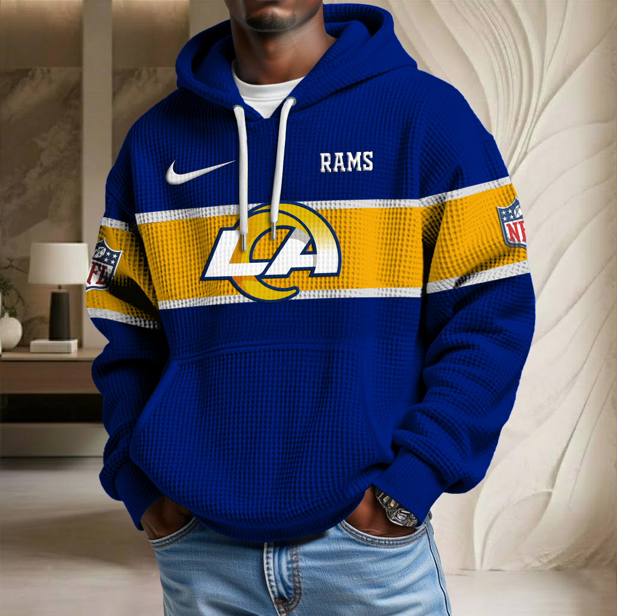 NFL x LAR Team Waffle Hoodie HLP HLPHUONG