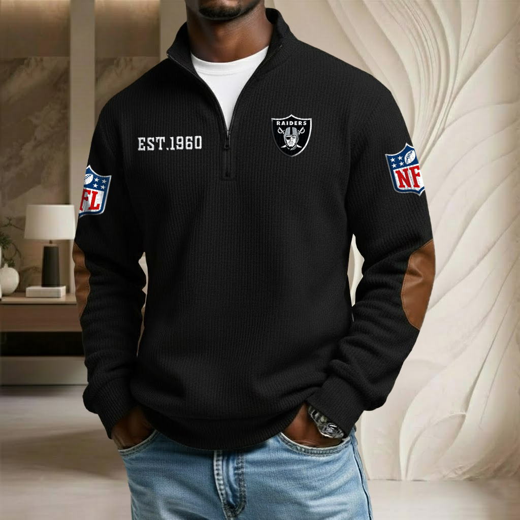 NFL x LV EST Stand Collar Half-zip Sweatshirt HLP HLPHUONG