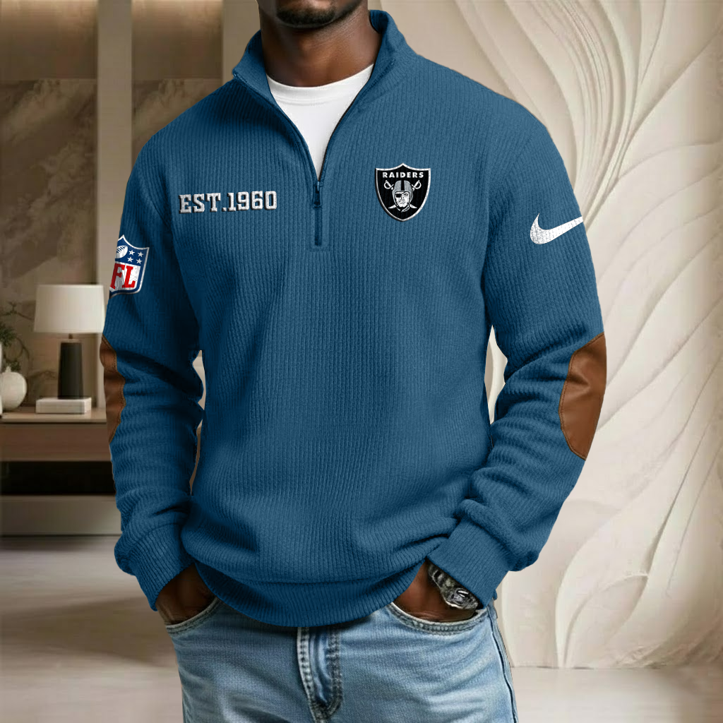 NFL x LV EST Year Stand Collar Half-zip Sweatshirt HLP HLPHUONG