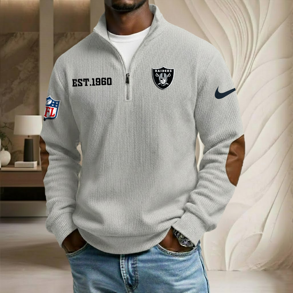 NFL x LV EST Year Stand Collar Half-zip Sweatshirt HLP HLPHUONG