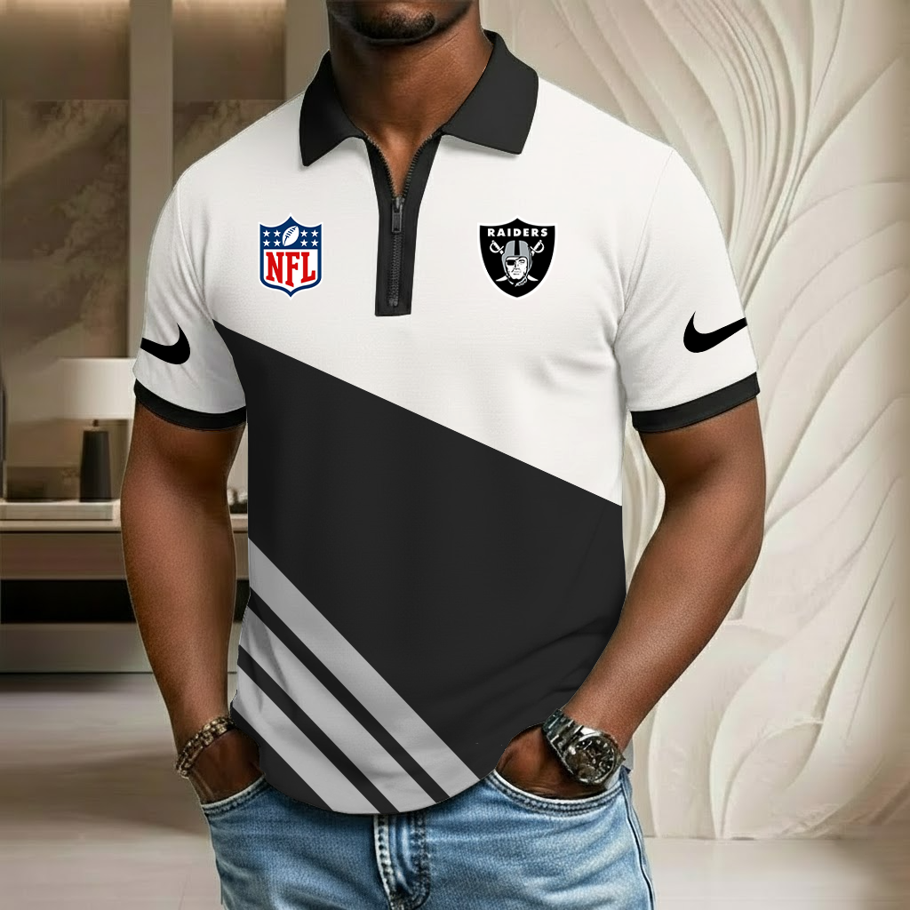 NFL x LV Sport Zip Polo Golf Shirt HLP HLPHUONG