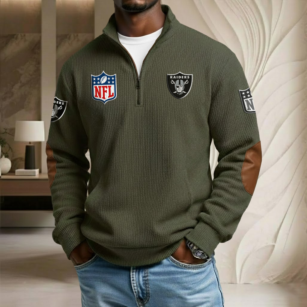 NFL x LV Stand Collar Half-zip Sweatshirt HLP HLPHUONG