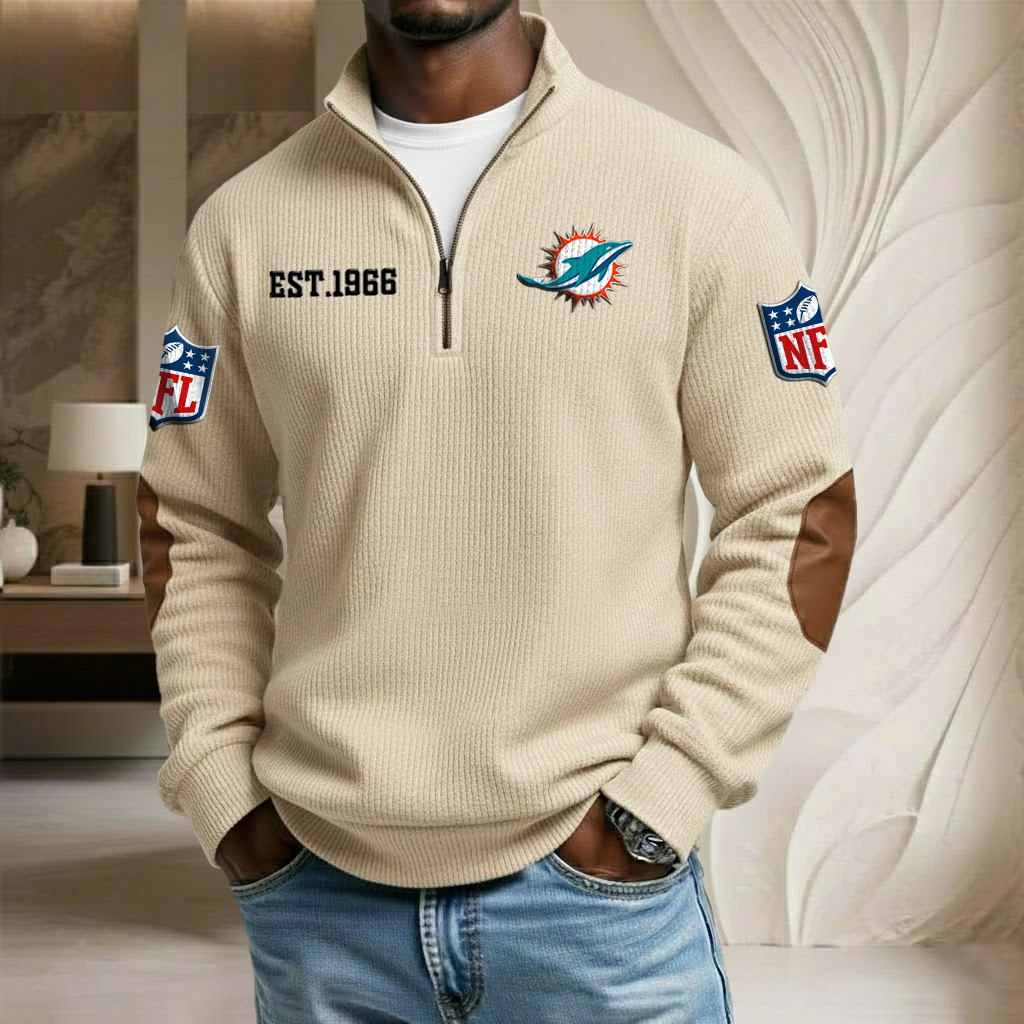 NFL x MIA EST Stand Collar Half-zip Sweatshirt HLP HLPHUONG