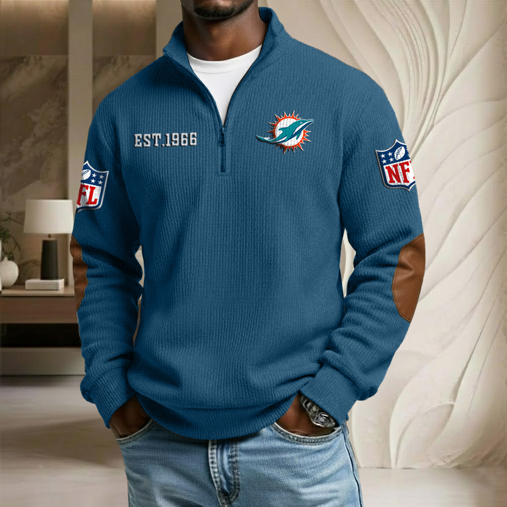 NFL x MIA EST Stand Collar Half-zip Sweatshirt HLP HLPHUONG