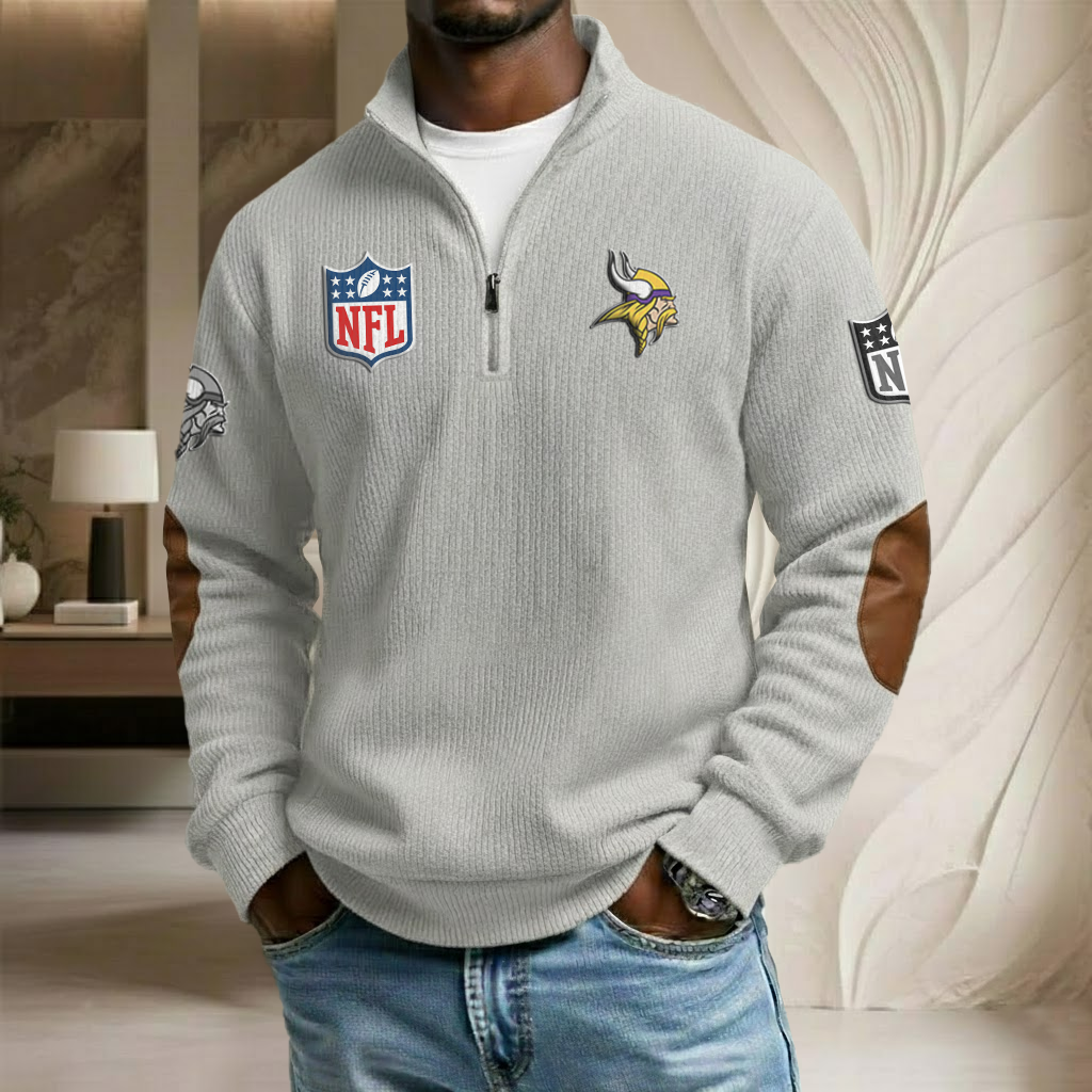NFL x MIN Stand Collar Half-zip Sweatshirt HLP HLPHUONG