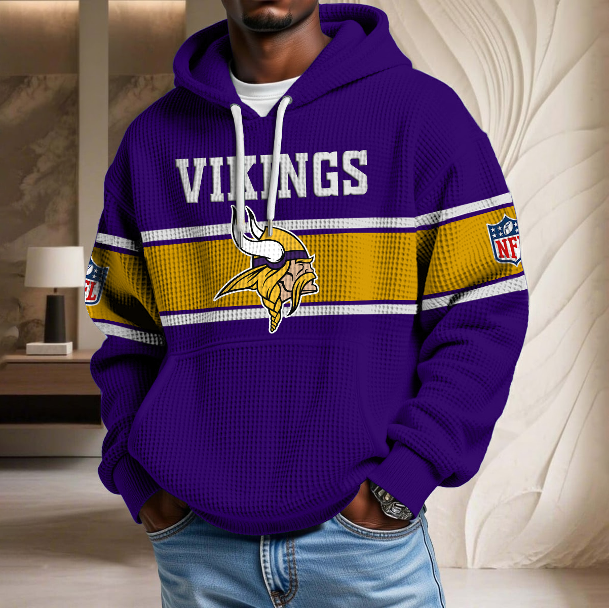 NFL x MIN Waffle Hoodie HLP HLPHUONG