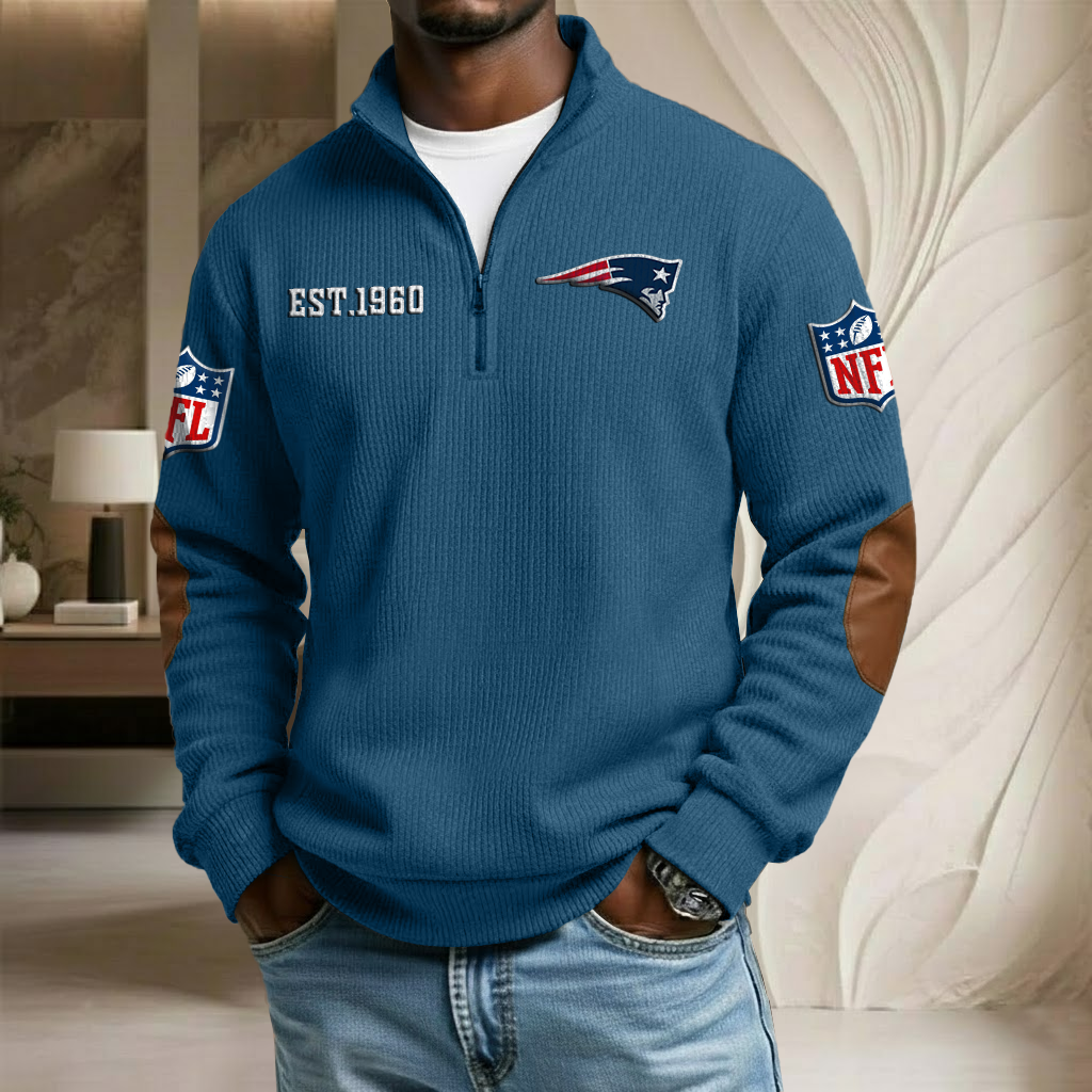 NFL x NE EST Stand Collar Half-zip Sweatshirt HLP HLPHUONG
