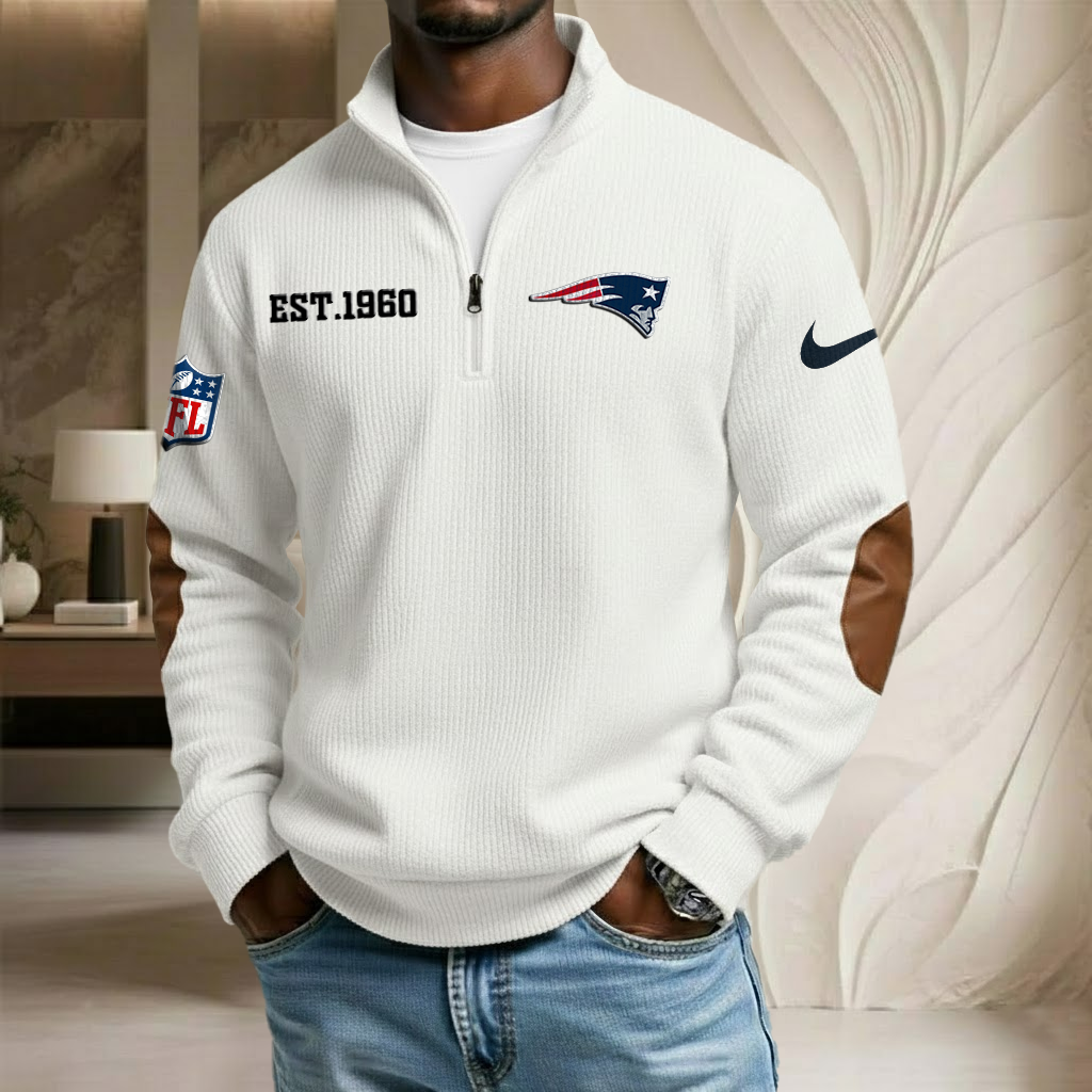 NFL x NE EST Year Stand Collar Half-zip Sweatshirt HLP HLPHUONG