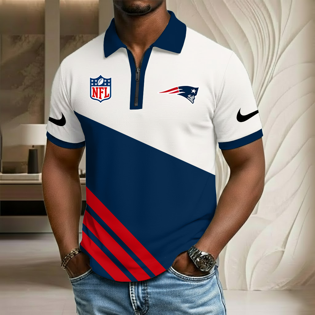 NFL x NE Sport Zip Polo Golf Shirt HLP HLPHUONG