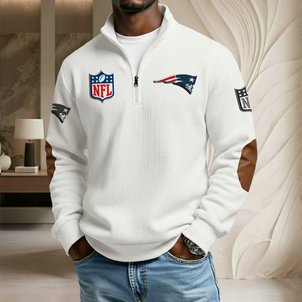 NFL x NE Stand Collar Half-zip Sweatshirt HLP HLPHUONG