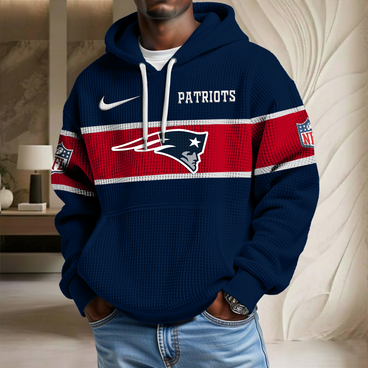 NFL x NE Team Waffle Hoodie HLP HLPHUONG