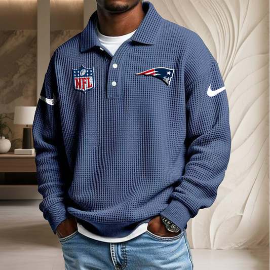 NFL x NE Waffle Three Button Lapel Polo HLP HLPHUONG