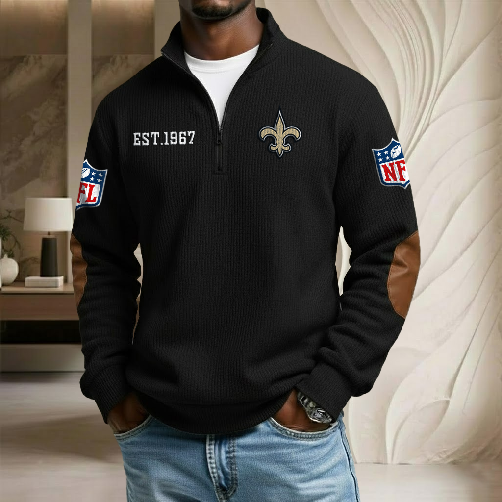 NFL x NO EST Stand Collar Half-zip Sweatshirt HLP HLPHUONG