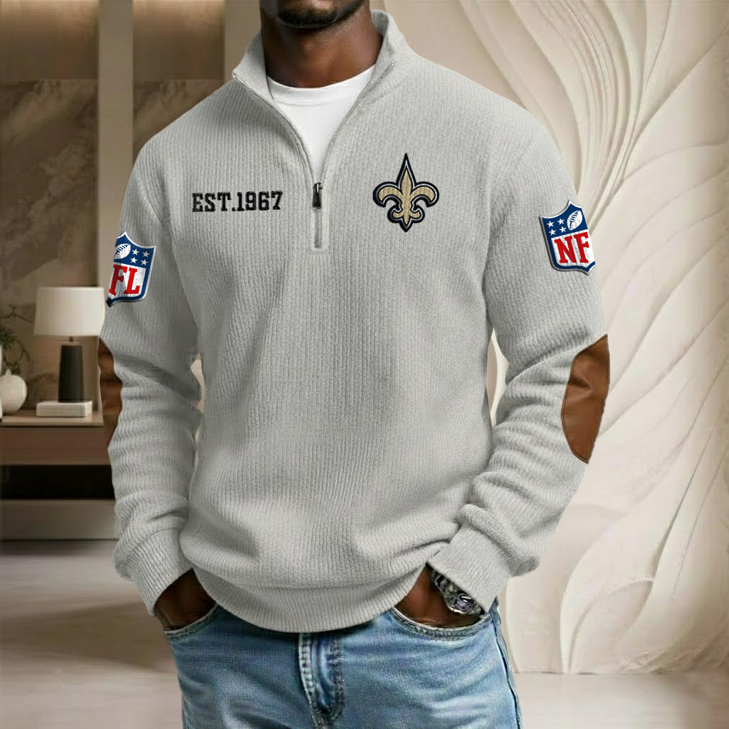 NFL x NO EST Stand Collar Half-zip Sweatshirt HLP HLPHUONG