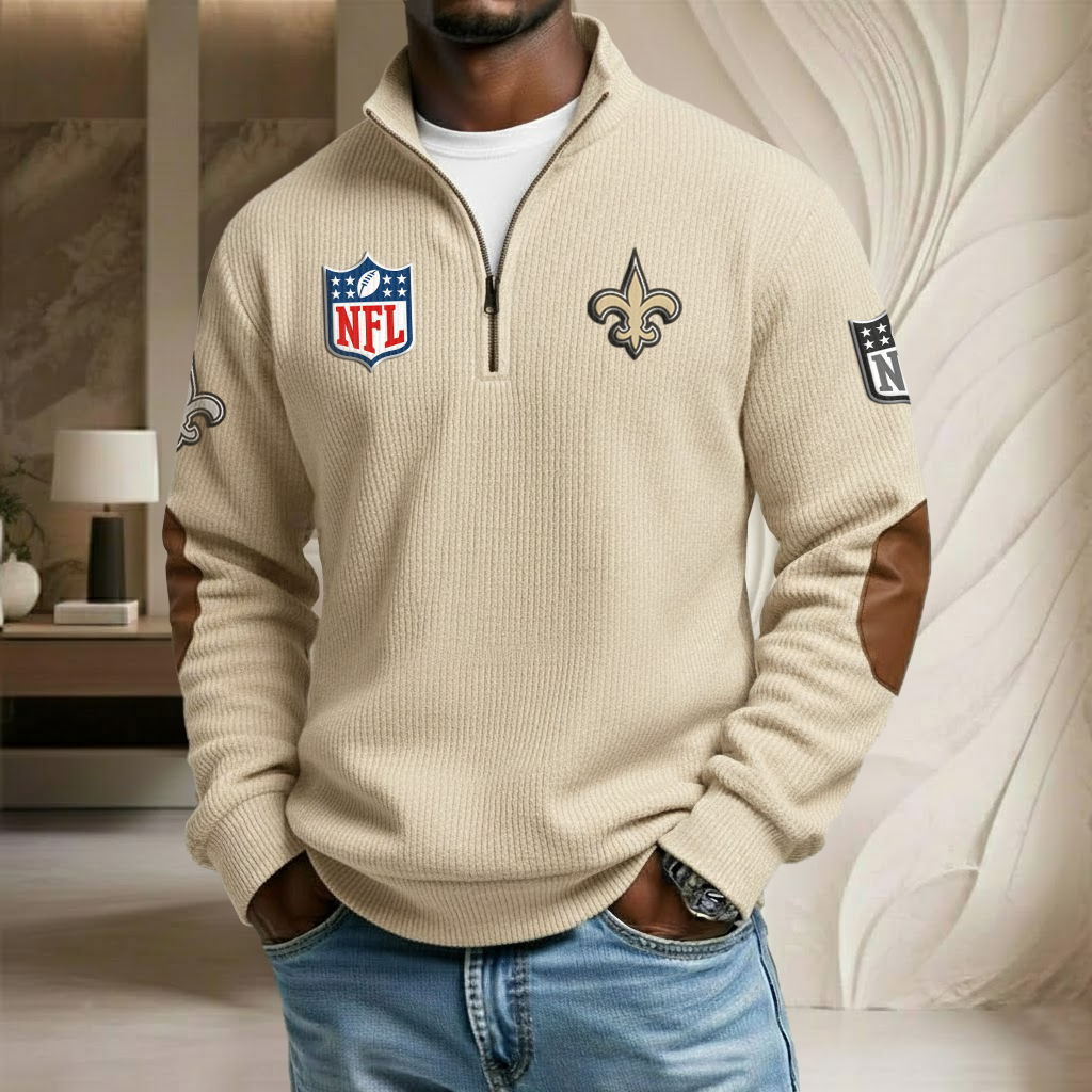 NFL x NO Stand Collar Half-zip Sweatshirt HLP HLPHUONG
