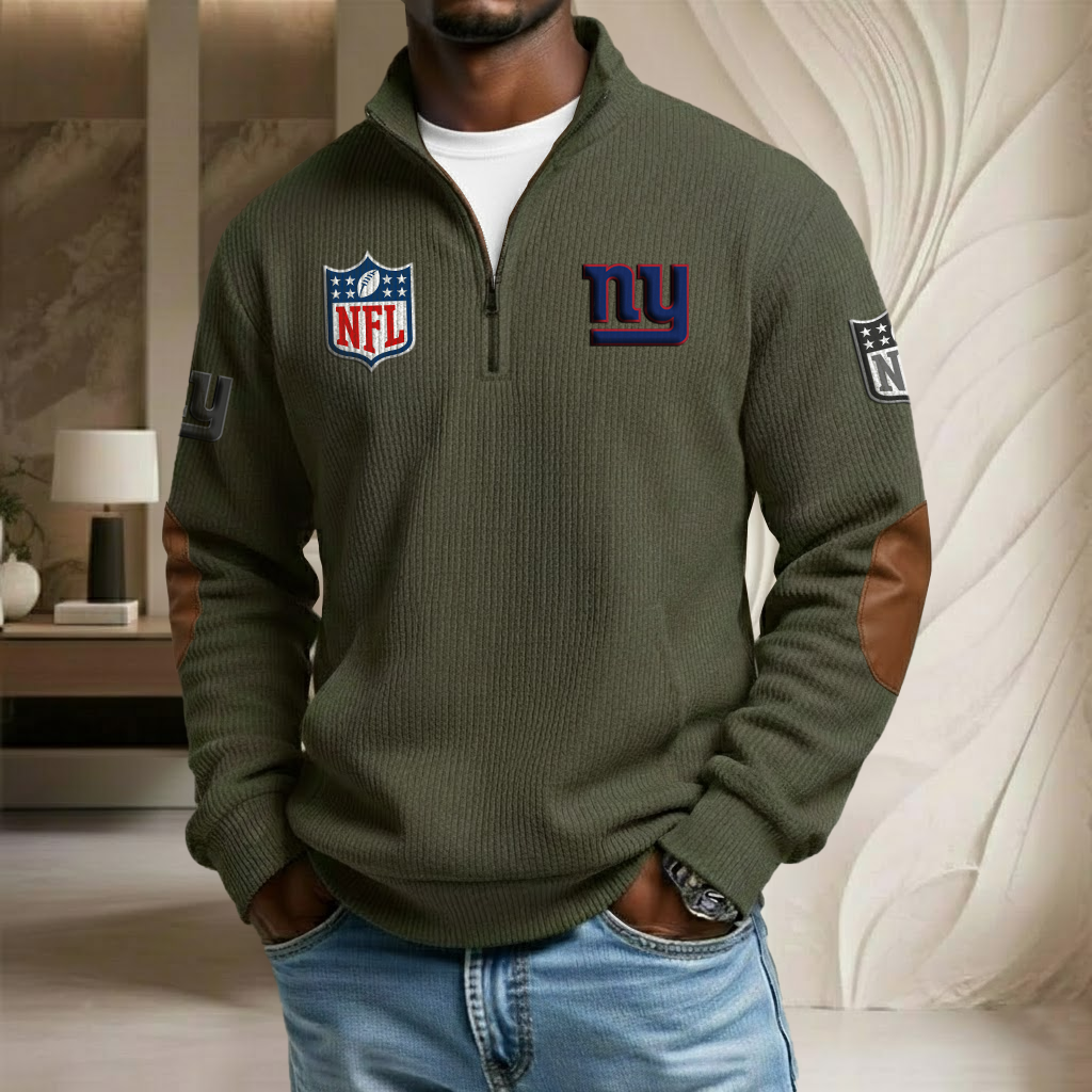 NFL x NYG Stand Collar Half-zip Sweatshirt HLP HLPHUONG