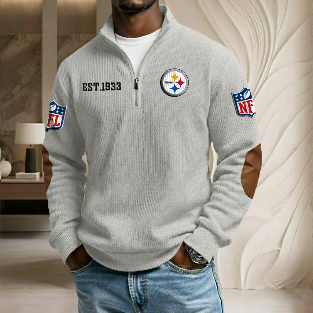 NFL x PIT EST Stand Collar Half-zip Sweatshirt HLP HLPHUONG
