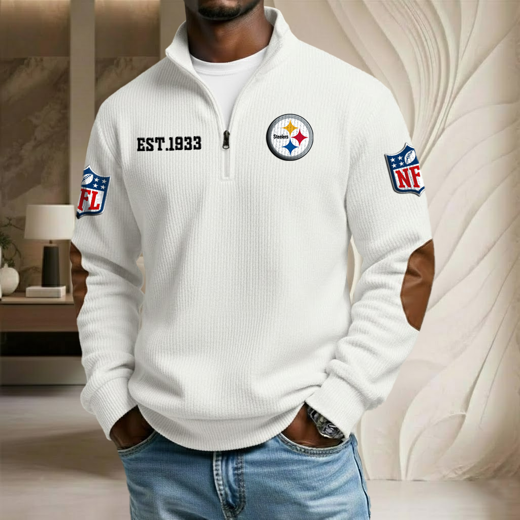 NFL x PIT EST Stand Collar Half-zip Sweatshirt HLP HLPHUONG