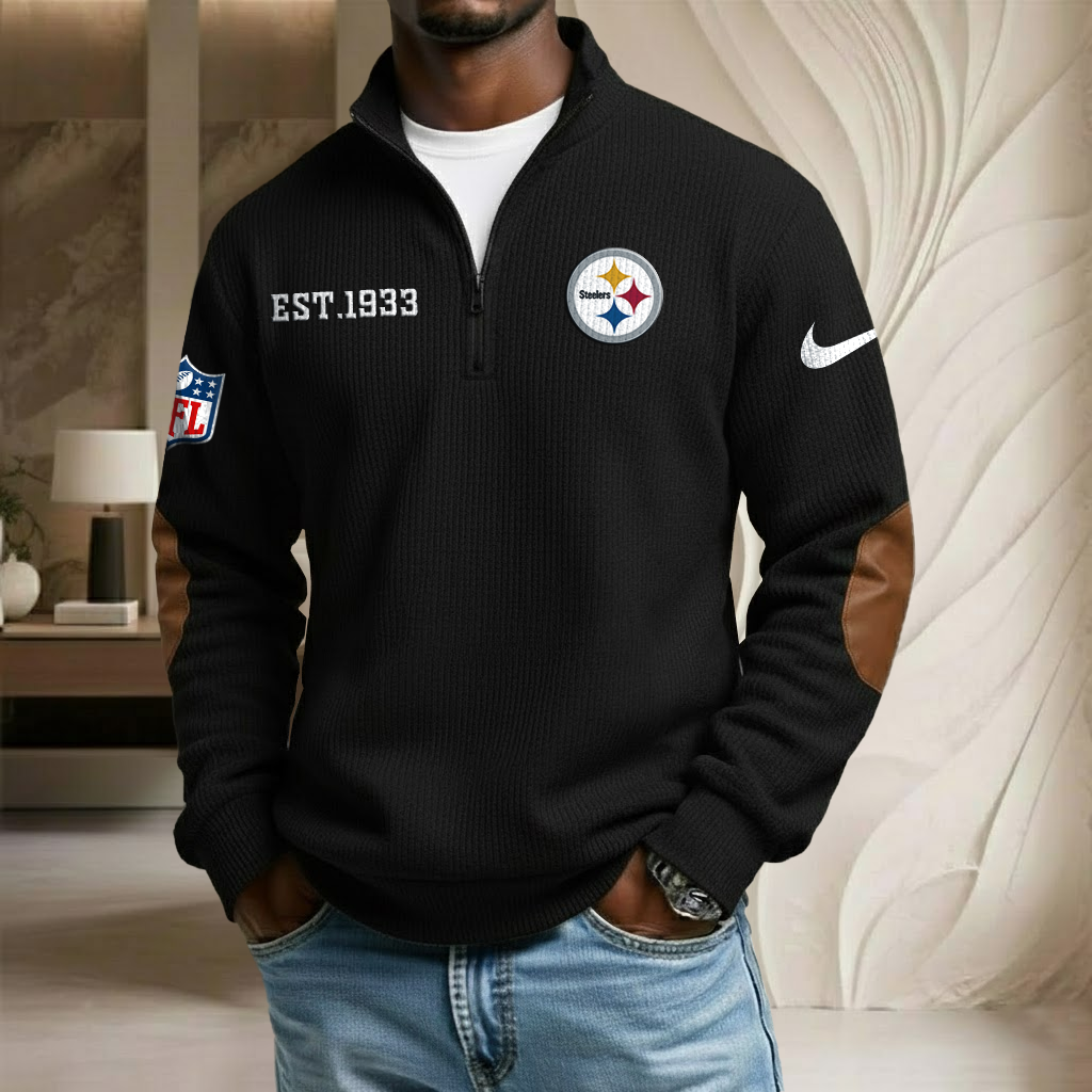 NFL x PIT EST Year Stand Collar Half-zip Sweatshirt HLP HLPHUONG