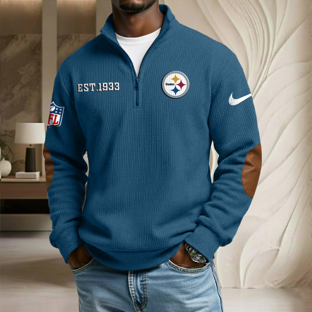 NFL x PIT EST Year Stand Collar Half-zip Sweatshirt HLP HLPHUONG