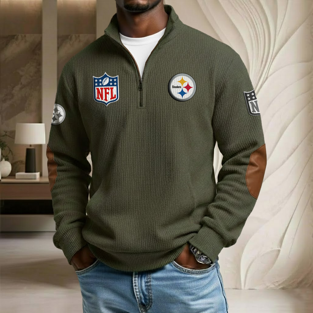 NFL x PIT Stand Collar Half-zip Sweatshirt HLP HLPHUONG