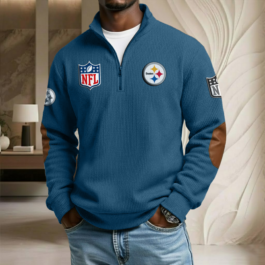 NFL x PIT Stand Collar Half-zip Sweatshirt HLP HLPHUONG