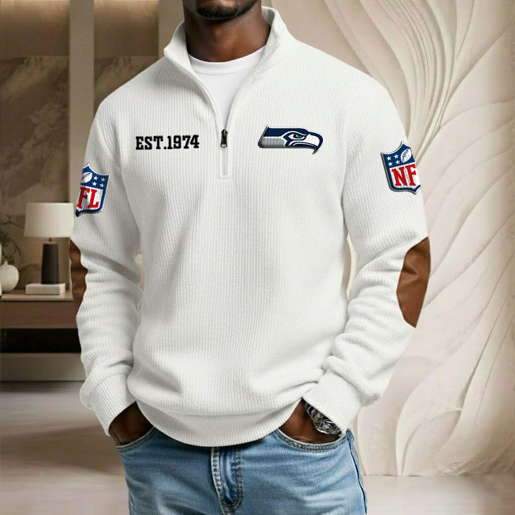 NFL x SEA EST Stand Collar Half-zip Sweatshirt HLP HLPHUONG